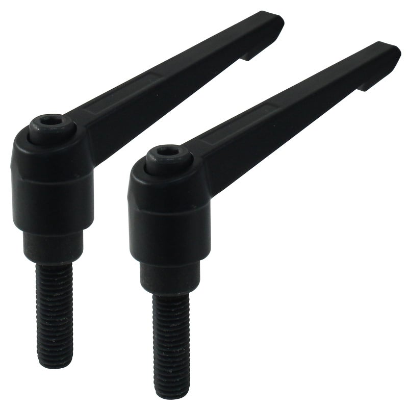PHITUODA 2Pcs Adjustable Clamping Lever Handle M10 x 32mm Male Thread Adjustable Handles Push Button Ratchet Lever Knob Rotating Screw Handles Bolts with Locking Lever - Image 5